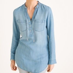 CHICO'S NAUTICAL DENIM PULLOVER 0